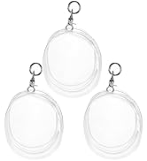 Abaodam Clear Figure Display Bag with Keychain 3pcs Portable Small Doll Storage Bag Hanging Organ...