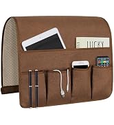 NB Sofa Armrest Organize remote holder bedside caddy organizer with 5 pockets,non-slip couch remo...