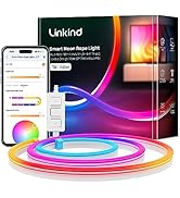 Linkind Neon Rope Lights with Music Sync, Smart App Valentines Day Decorations-10ft, RGB-IC Strip...