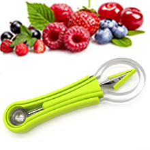 Green Colored 4 in 1 Melon Baller Scoop Set