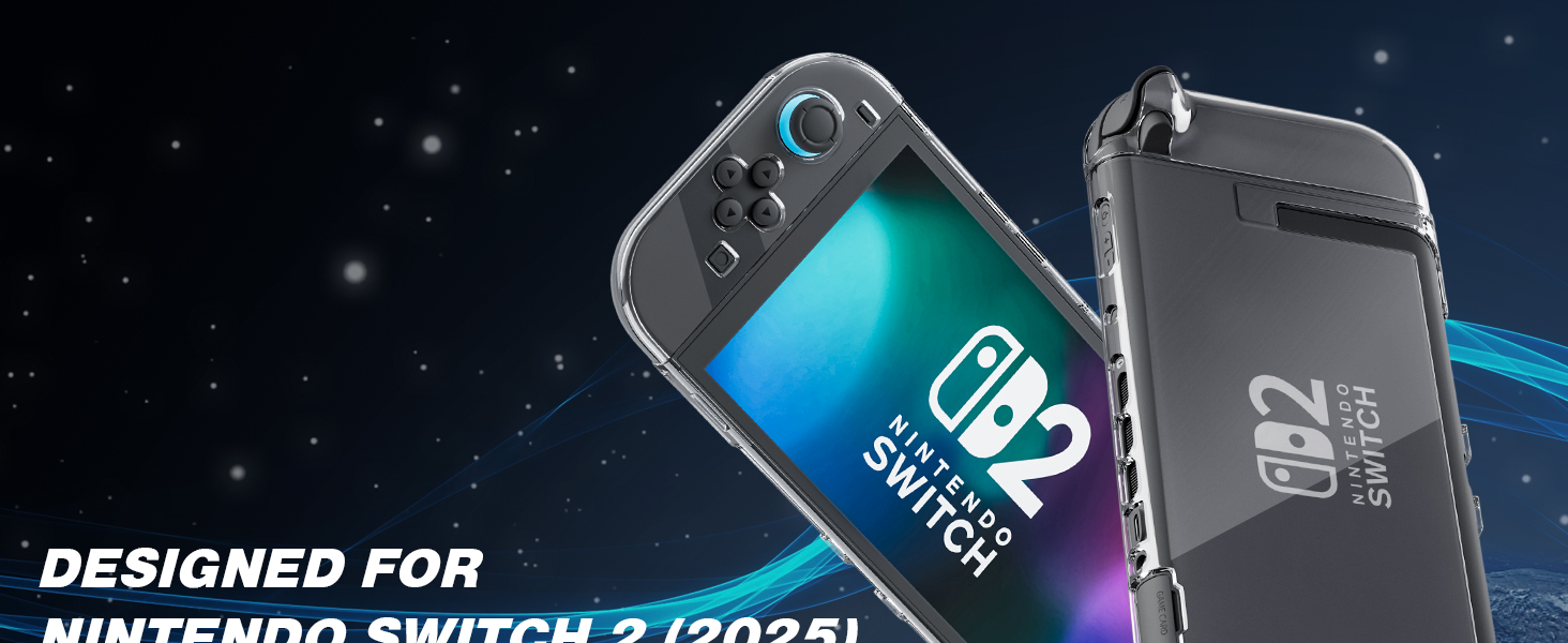 switch 2 clear cover case