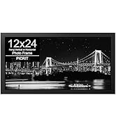 Picrit 12x24 Picture Frame, Photo Frame for Wall Mounting Diaplay, Black