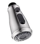 brushed nickel kitchen faucet head