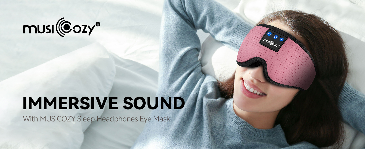 sleep headphones bluetooth sleep eye mask headphones headband for side sleepers cool gadgets gift