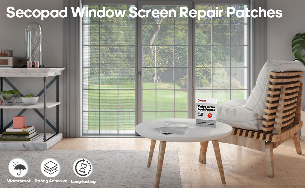 Secopad window screen repair patches