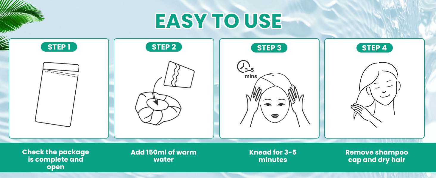 hair wash caps no rinse