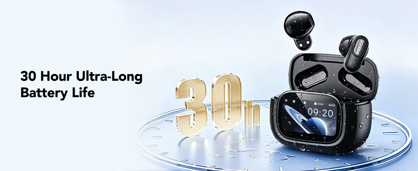 earphones wireless bluetooth with 30 Hour Ultra-LongBattery Life