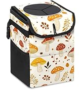 GVGHIDZ Car Trash Can - Mushroom, Plastic, 6L, Round, Open-Top, Lightweight, Portable