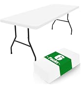 Moosfor Spandex 6 Foot Rectangle Table Cloth 6 Pack, Elastic Fitted Tablecloths for Picnic, Stret...