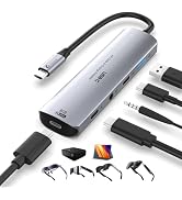 Guermok 5-in-1 USBC to AR Glasses Adapter, PD 100W, 4K@60Hz Video, USB/USB-C Ports – Works with A...