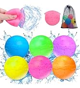 COSOOS 6 Pack Reusable Water balloons for Kids, Summer Toy Water Toy for Boys Girls, Pool Beach T...