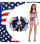 1Pcs Heart American Flag Hair Clip Independence Day Hair Clips for women Patriotic Red White Blue...