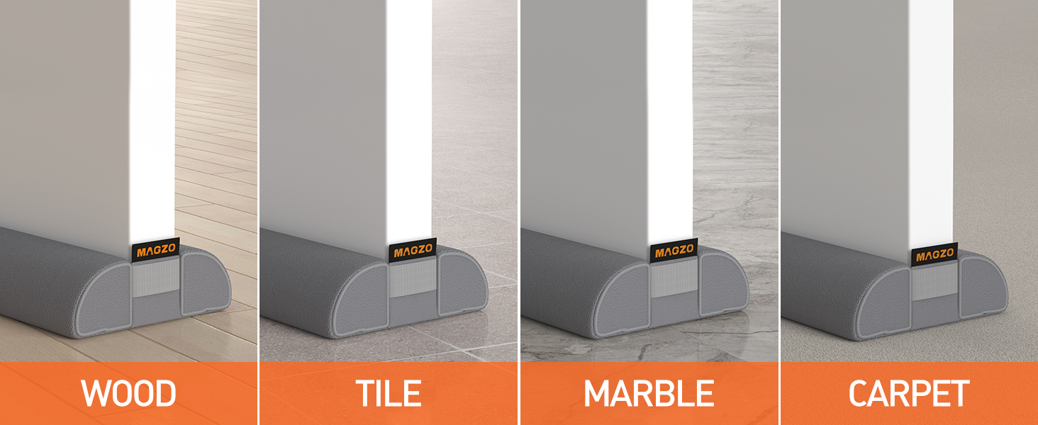 MAGZO Door Draft Stopper Adjustable Under Door Gap Filler