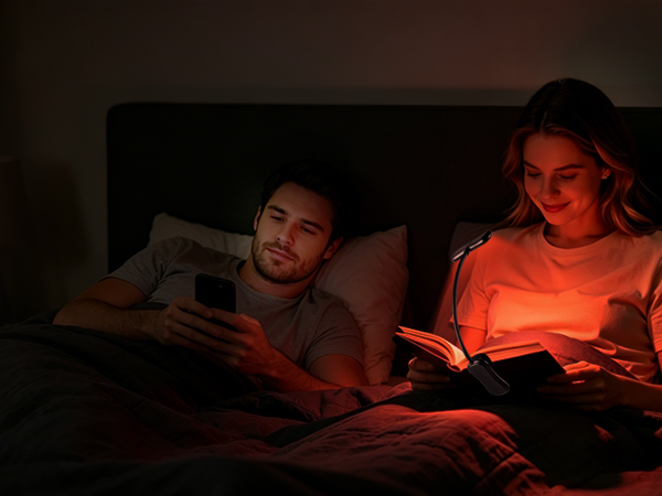 red book light for bedside reading