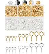 800pcs FIVEIZERO Gold & Silver Small Screw Eye Pins for Jewelry Making & DIY Crafts, Mini Eyelet ...