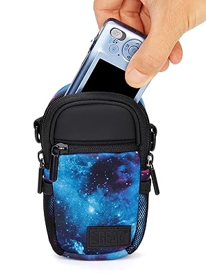 Compact Point and Shoot Camera Sling Bag by USA Gear with Rain Cover and Shoulder Sling Strap