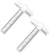 2pcs T Square Ruler 6 Inches Clear Acrylic T-Square Ruler, Drafting Tools, Drafting T Square, T R...