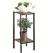 COPREE Bamboo Utility 2 Tier Plant Stand Rack Multiple Flower Pot Holder Shelf Indoor Outdoor Pla...