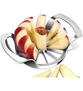 LIIGEMI Apple Slicer,12-Blade Extra Large Apple Corer, Heavy Duty Stainless Steel Apple Cutter an...