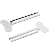 2 Pcs Silvery Metal Tube Squeezer Keys, Tube Toothpaste Squeezer Keys Metal Hair Dye Color Key Ro...