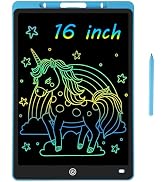 16 Inch LCD Writing Tablet - Colorful Electronic Drawing Pad & Doodle Board for Kids Ages 3-8, Er...