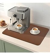 DTCSWACN Dish Drying Mat for Kitchen Counter, Coffee Mat with Non-slip Rubber Backed, Hide Stain ...