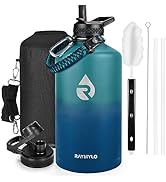 RAYMYLO One Gallon Water Bottle Insulated, Triple Walled Vacuum Stainless Steel (Cold for 48 Hrs)...
