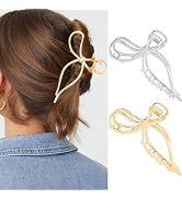 Banatra Bow Hair Claw Clips Gold Metal Hair Clips Fancy Hair Claw Hair Accessories for Women and ...