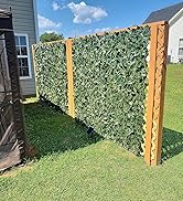 Patio Paradise 4' x 8' Faux Ivy Privacy Fence Screen with Mesh Back-Artificial Leaf Vine Hedge Ou...