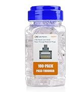 Cable Matters 100-Pack Cat 6 Pass Through RJ45 Connectors (Cat 6 Ends / Cat6 Connector / RJ45 Mod...