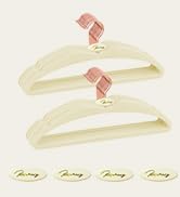 ManGotree Velvet Coat Hangers with Empty Aromatherapy Boxes, Non-Slip Short Neck Hangers, Ultra-T...