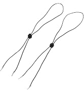 2-Pack Windproof Hat Clips - Adjustable Durable Nylon Hat Strap with Secure Clips for Fishing, Bo...