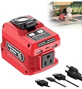 220W Portable Power Inverter Compatible with Milwaukee 18V Battery, DC 18V to AC 110V Battery Inv...