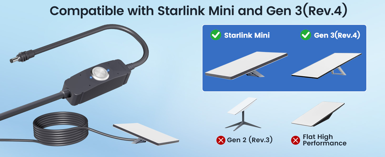 Waterproof Power Switch Compatible with Starlink Mini/Gen 3