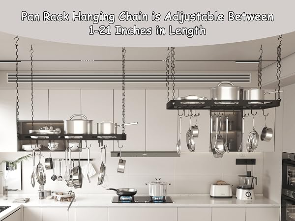 hanging pan rack