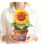 APOTODITO Teacher Appreciation Cards, Sunflower Graduation Card with Music and Lights with Text T...