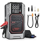 Yunvolx Jump Starter with Air Compressor, 3000A 12V Portable Car Emergency Jump Starter (for 9L G...
