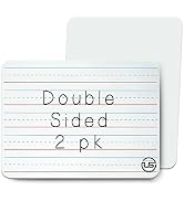 Small White Dry Erase Board for Kids 2pk.| Double Sided Lapboard Mini Ideal Dry Erase Board Perfe...