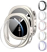 5+5Pack Case for Galaxy Watch 8 40mm Screen Protector with Anti-Fog Tempered Protective Film Glas...