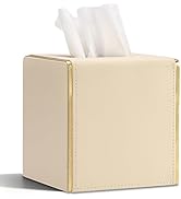 Sumnacon Square Tissue Box Cover, Stylish Cube Tissue Box Holder with Magnetic Bottom, Decorative...