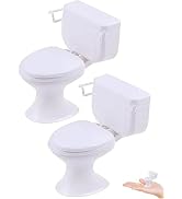 2Pcs White Plastic Decoration 1:12 House Toilet House Bathroom Furniture Mini Toilet Cake Decorat...