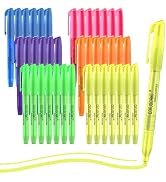Highlighter - 36 pack color highlighter, color transparent visible fluorescent pen shell, wide ch...