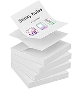 ZCZN 400 Sheets Pop-up Sticky Notes, 3 x 3 Inches, 4 Pads Bright Color Self-Stick Notes, 100 Shee...