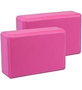 EXERZ Yoga Blocks 2pcs Gym Bricks High Density EVA Foam - Fitness Yoga Bricks, Anti-Slip,Pilates ...