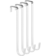 Mars-Rock Over The Door Metal Hooks with Plastic Coating 10" Fit 0.5" to 1 3/8" Door 4 Pcs Heavy ...