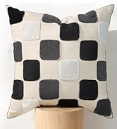 Kokaaee Embroidered Throw Pillow Cover 18x18 Inch - Modern Decorative Pillow Cover with Zipper fo...