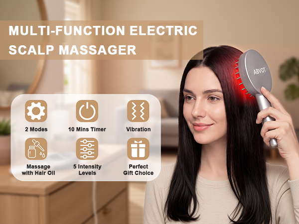 scalp massager with oil applicator