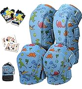Simply Kids Knee and Elbow Pads with Bike Gloves - Comfortable Toddler Protective Gear Set for Ro...