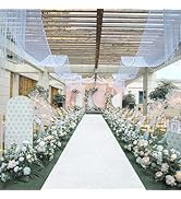 White Aisle Runner Aisle Runner for Wedding Velvet Aisle Carpet 2FTx15FT Wedding Accessories Roma...