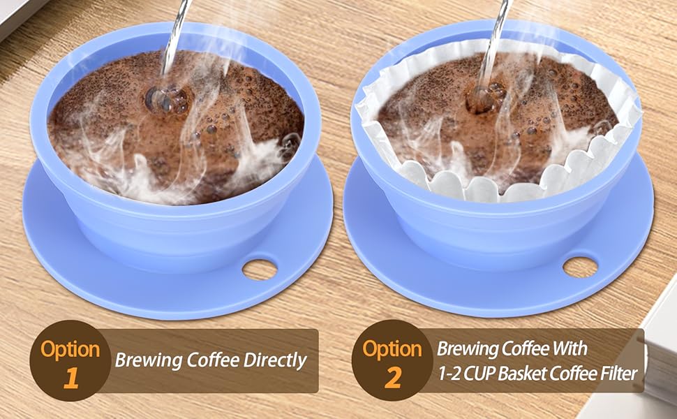 collapsible pour over coffee dripper